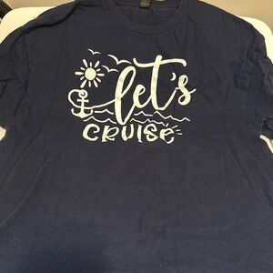 Gildan Navy Blue 'Let's Cruise' Short Sleeve Tee